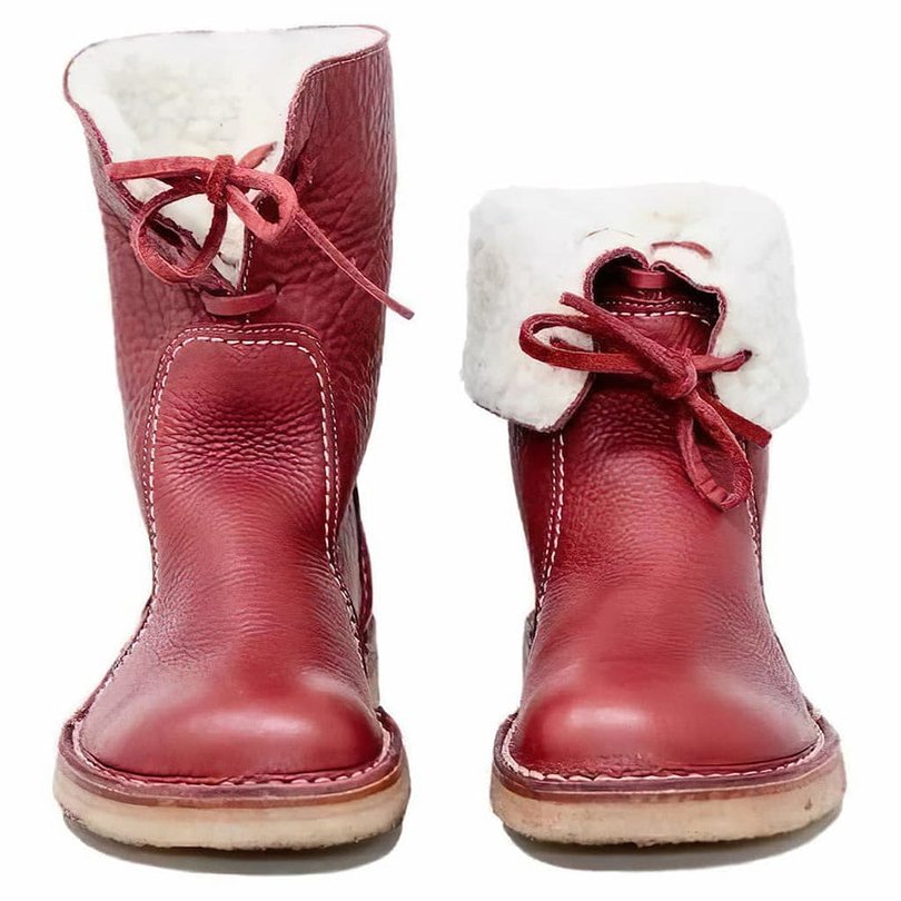 Flore - Bottes d'Hiver en Cuir Chaudes & Imperméables - Boréale Québec