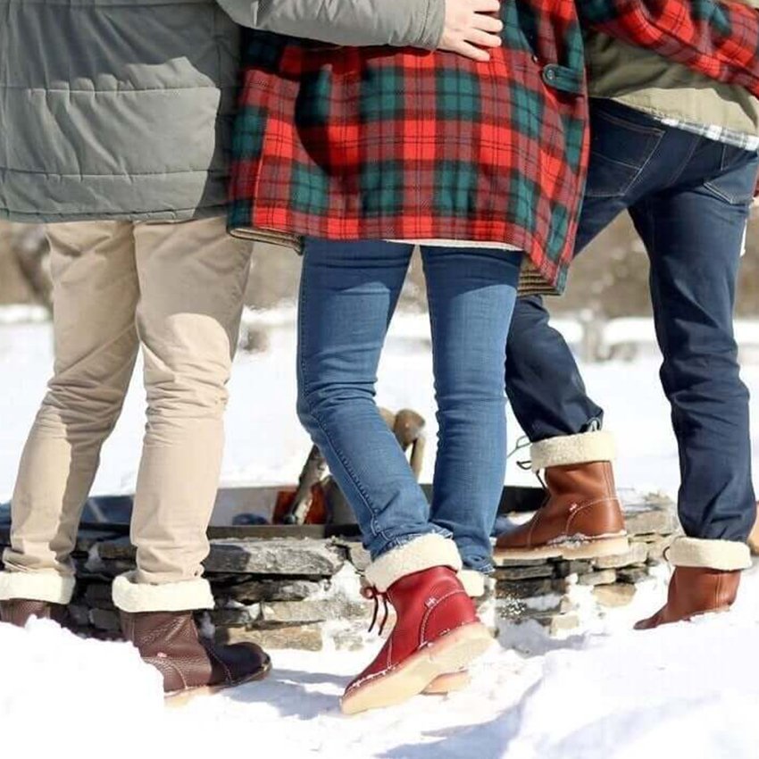 Flore - Bottes d'Hiver en Cuir Chaudes & Imperméables - Boréale Québec